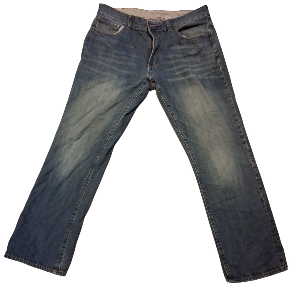 Sonoma Blue Relaxed Jeans with Natural Fading